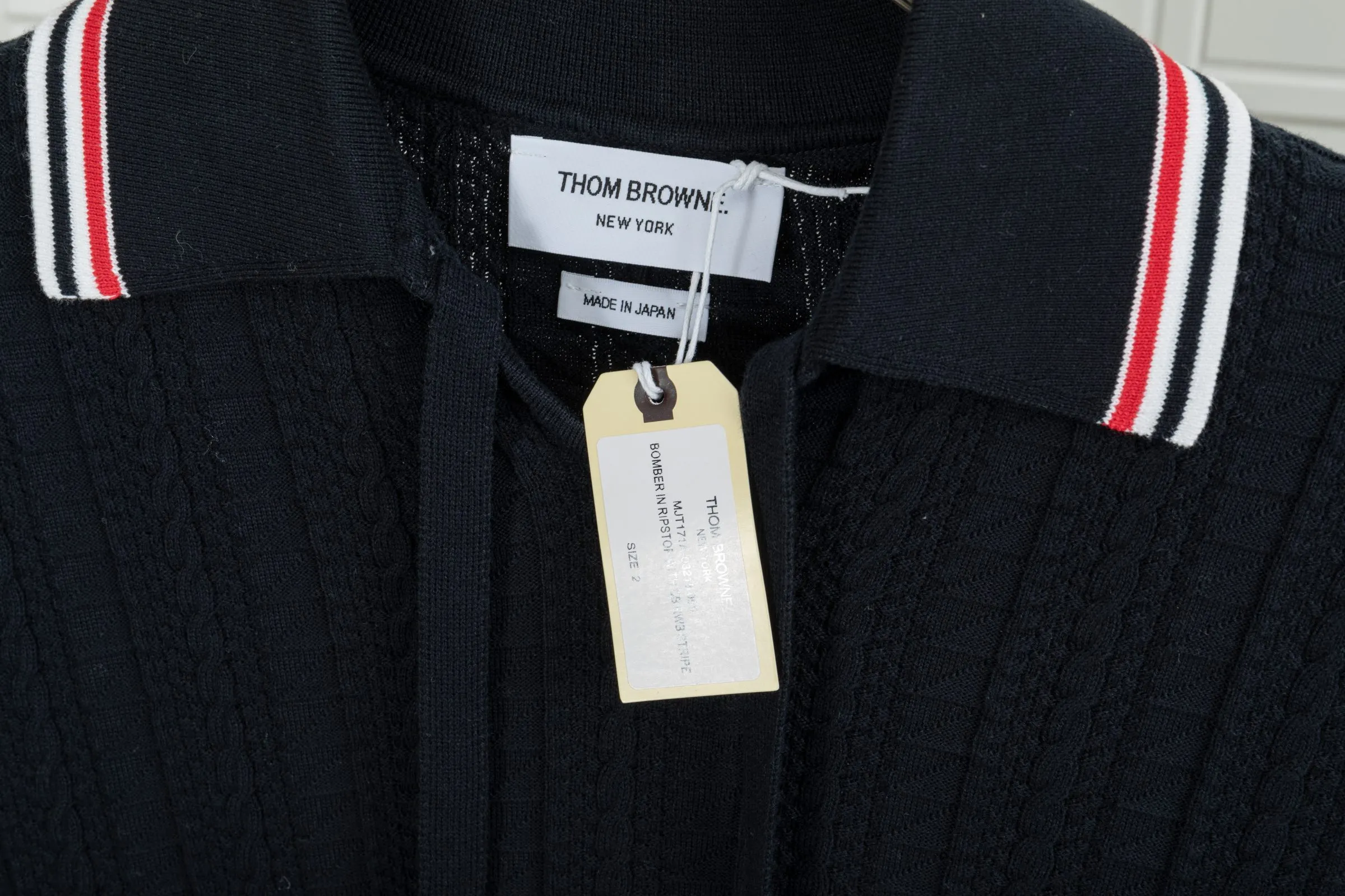 𝑻𝒉𝒐𝒎 𝑩𝒓𝒐𝒘𝒏𝒆 (Original ) Thom Browne: polo 1:1 : White Gray Navy Blue Size：012